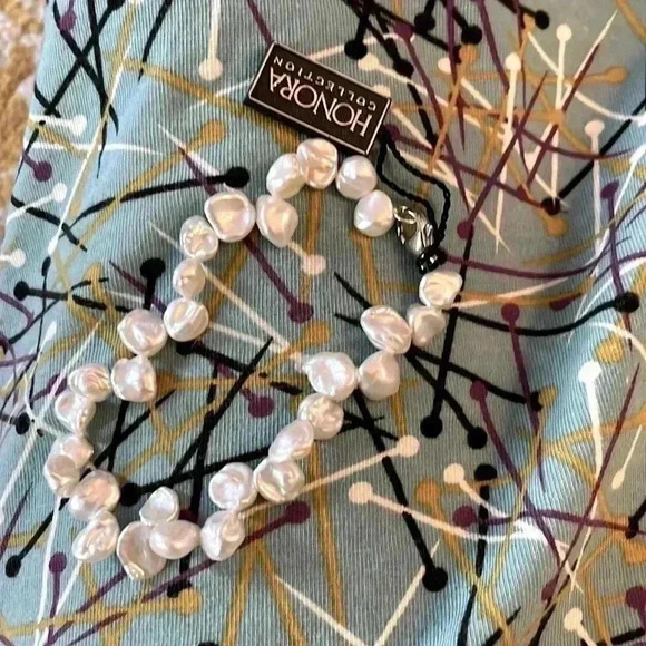 Honora collection freshwater pearl lobster claw bracelet NWT - Picture 1 of 4